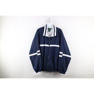 Vintage 90s Fred Perry Mens Medium Spell Out Lined Full Zip Windbreaker Jacket